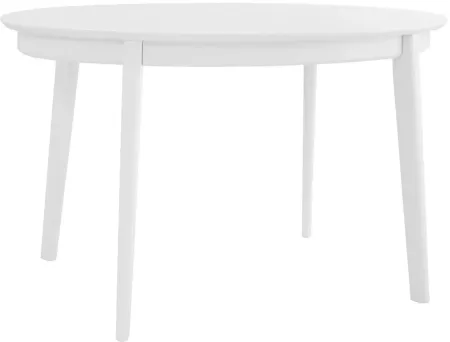 Atle Oval Table in White by EuroStyle
