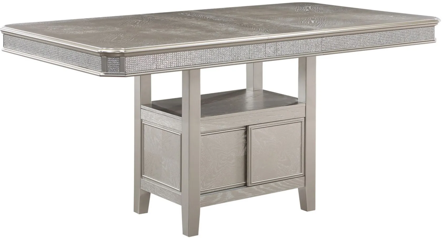 Klina Counter Height Table in Silver by Crown Mark