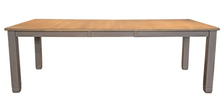 Port Townsend Rectangular Single Leaf Dining Table in Gull Gray-Seaside Pine by A-America