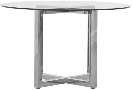 Amalfi Marble Dining Table in Marble/Chrome by Bellanest