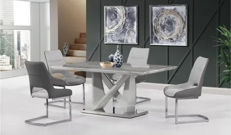 Andarist Dining Table in Gray by Global Furniture Furniture USA