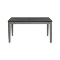 Brim Dining Room Table in 2-Tone Finish (Wire Brushed Dark Gray and Light Gray) by Homelegance