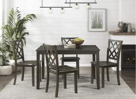 Powell 5-pc. Dining Set in Charcoal by Homelegance