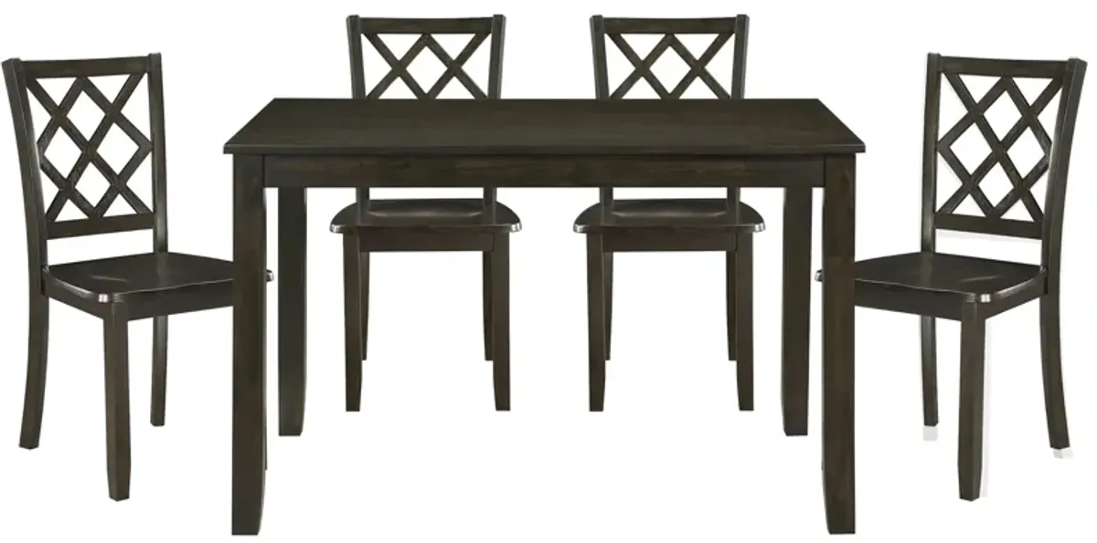 Powell 5-pc Dining Set in Charcoal by Homelegance