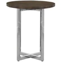 Amalfi Wood Bar Height Dining Table in Wood/Chrome by Bellanest