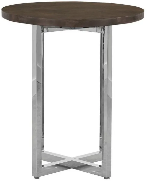 Amalfi Wood Bar Height Dining Table in Wood/Chrome by Bellanest