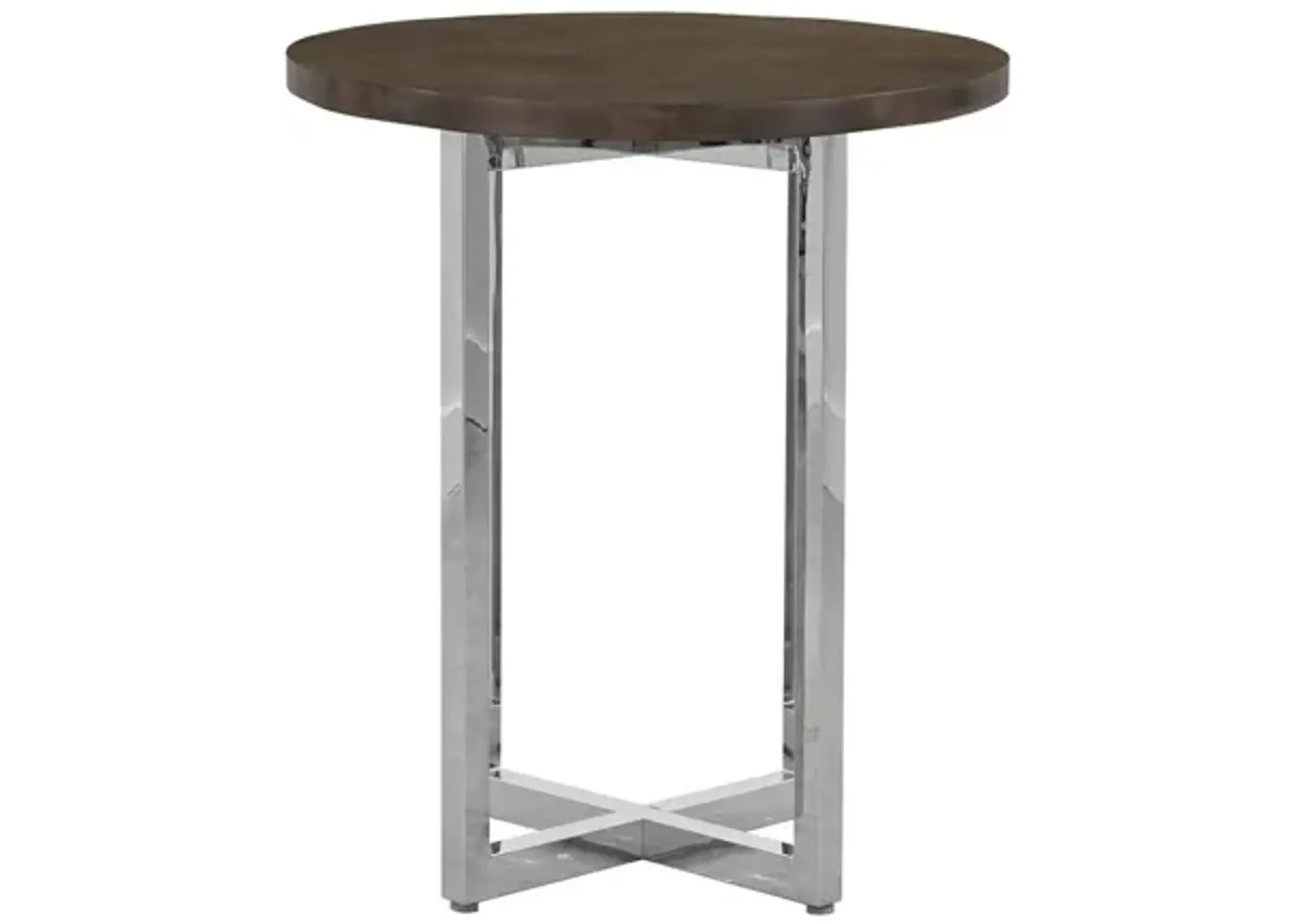 Amalfi Wood Bar Height Dining Table in Wood/Chrome by Bellanest