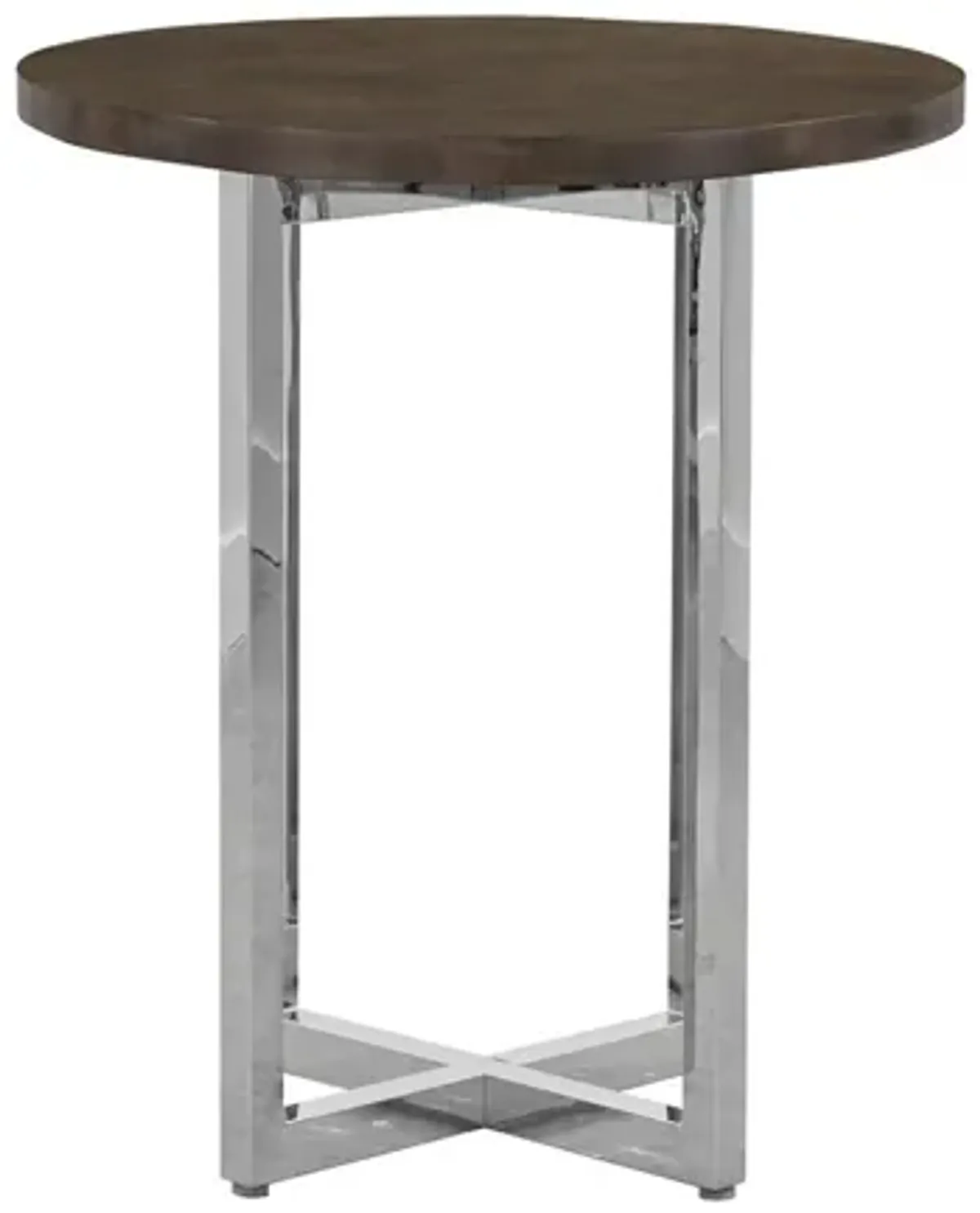 Amalfi Wood Bar Height Dining Table in Wood/Chrome by Bellanest