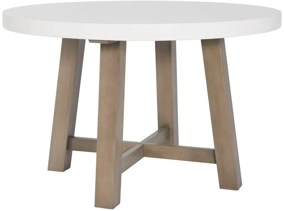 Mills Round Dining Table in Gray by Unique Furniture