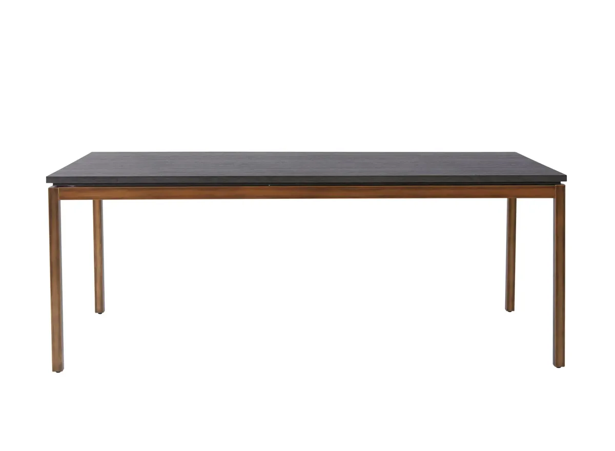 Lucius Extendable Dining Table in Gray/Bronze by Unique Furniture