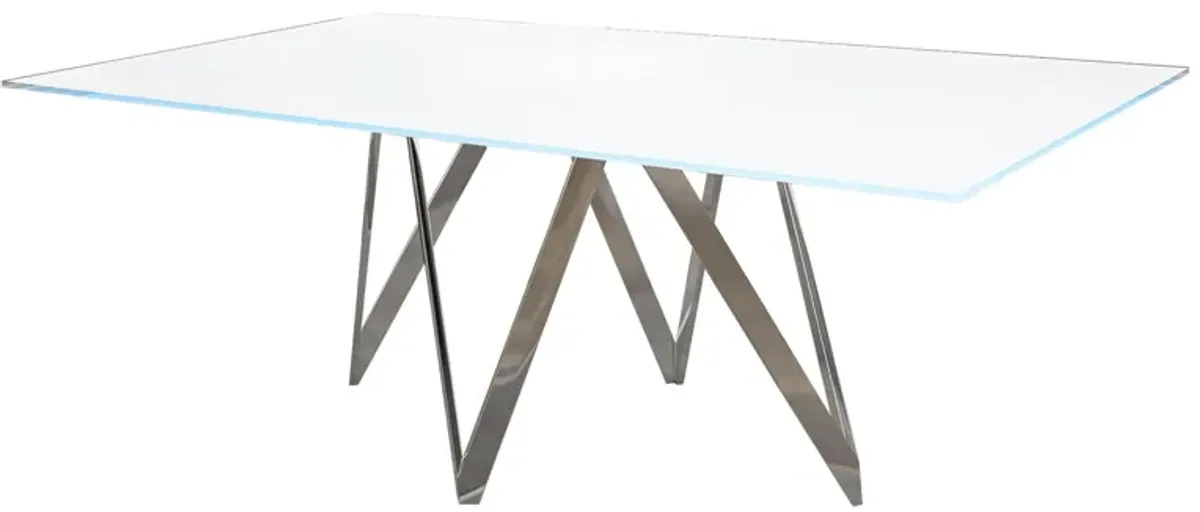 Abigail Dining Table in White by Chintaly Imports