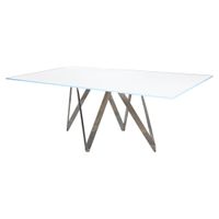 Abigail Dining Table in White by Chintaly Imports
