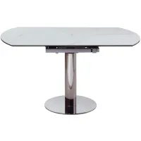 Taylor Dining Table in White by Chintaly Imports