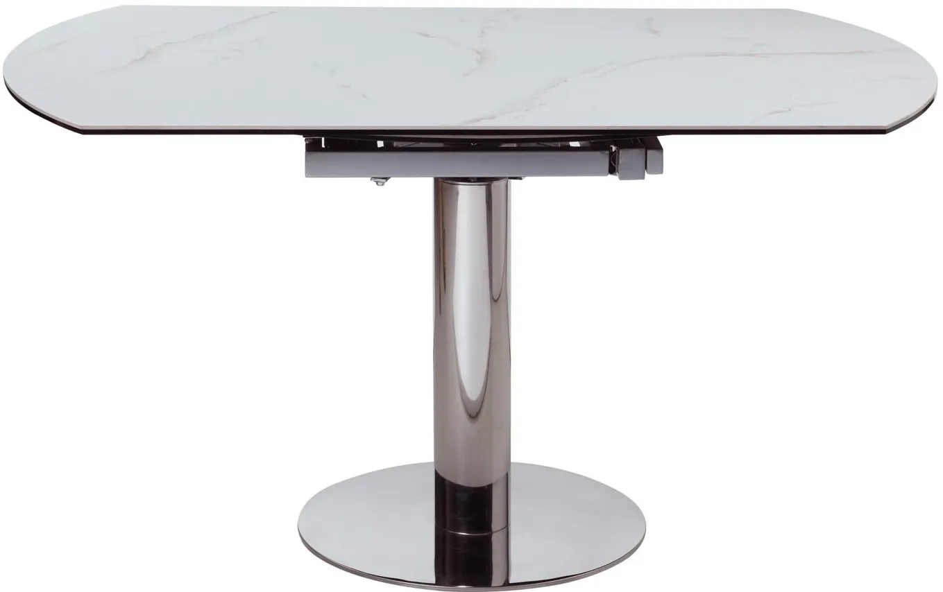 Taylor Dining Table in White by Chintaly Imports