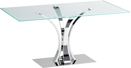 Rebeca Dining Table in Silver by Chintaly Imports