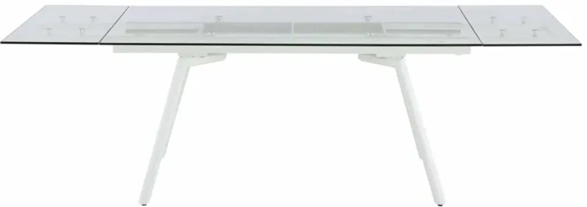 Alicia Dining Table in White by Chintaly Imports