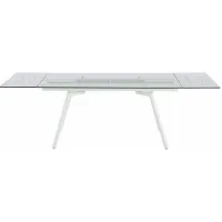 Alicia Dining Table in White by Chintaly Imports