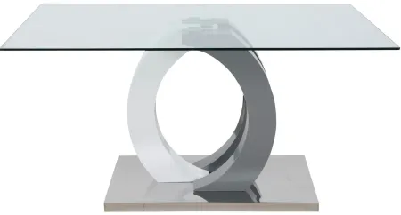 Becky Dining Table in Silver by Chintaly Imports