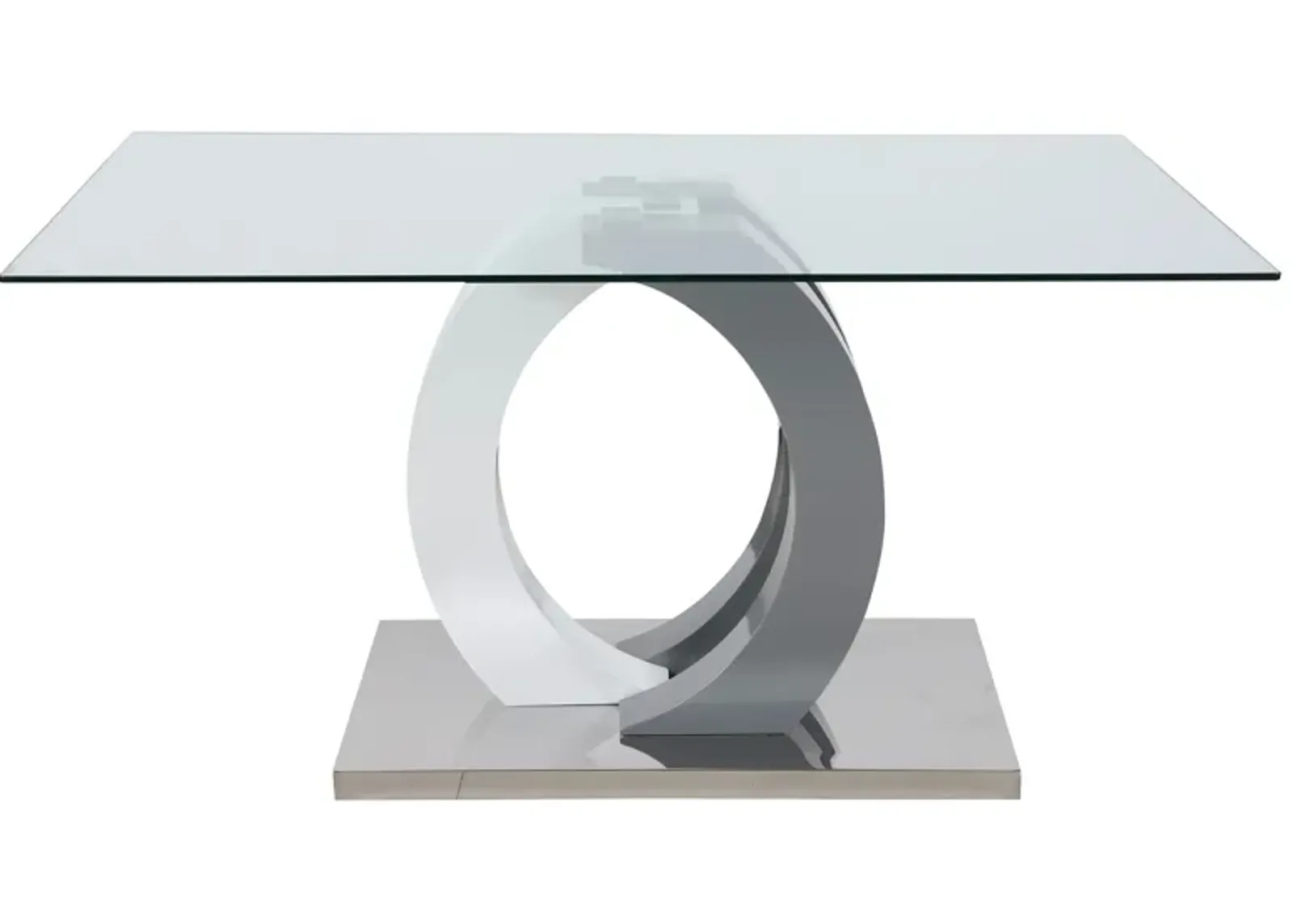 Becky Dining Table in Silver by Chintaly Imports