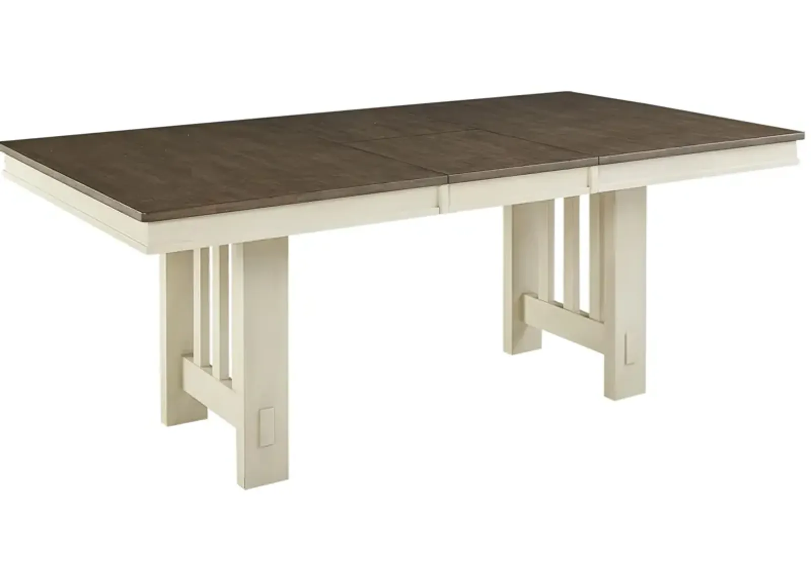 Bremerton Rectangular Dining Table with Butterfly Leaf in Saddledust-Oyster by A-America