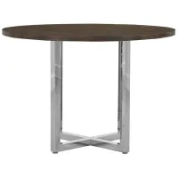 Amalfi Wood Counter-Height Dining Table in Wood/Chrome by Bellanest