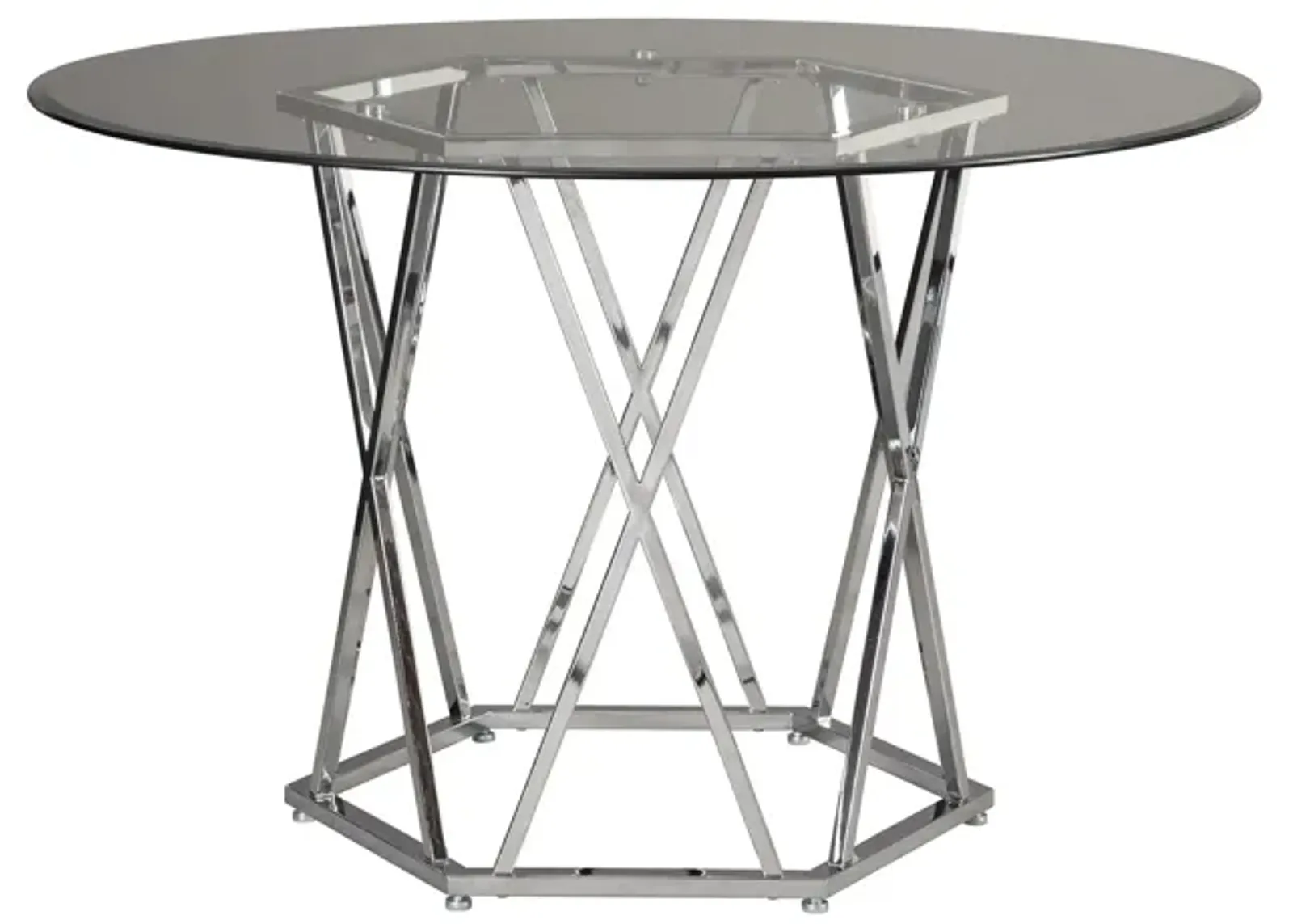 Madanere Dining Table in Chrome Finish by Ashley Furniture