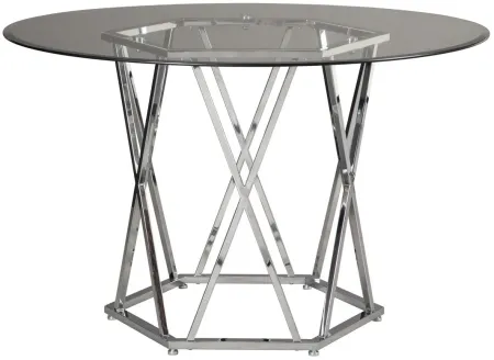 Madanere Dining Table in Chrome Finish by Ashley Furniture