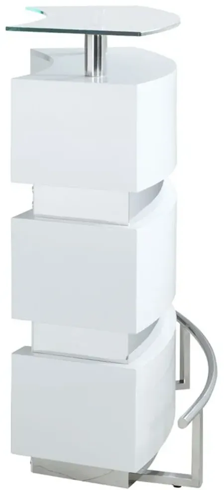 Xenia Front Bar in White by Chintaly Imports