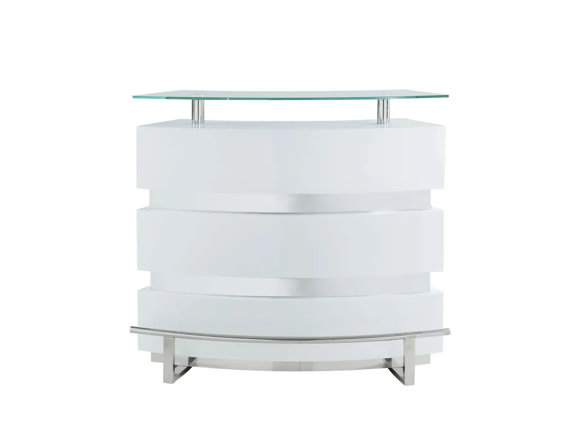 Xenia Front Bar in White by Chintaly Imports