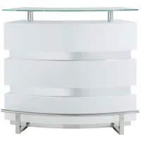 Xenia Front Bar in White by Chintaly Imports