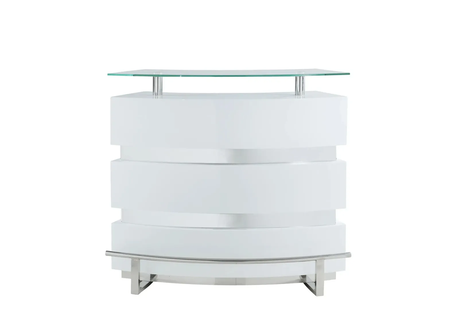 Xenia Front Bar in White by Chintaly Imports