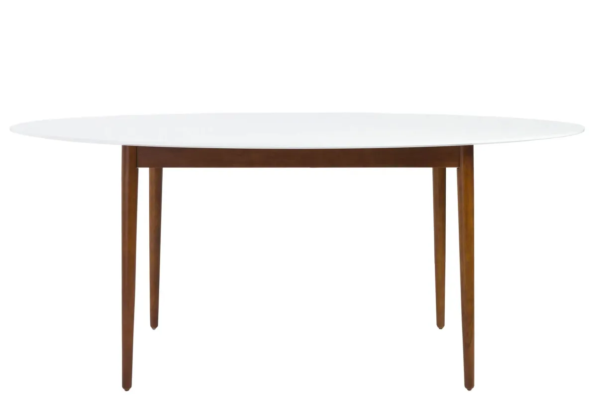 Manon Oval Dining Table in White by EuroStyle