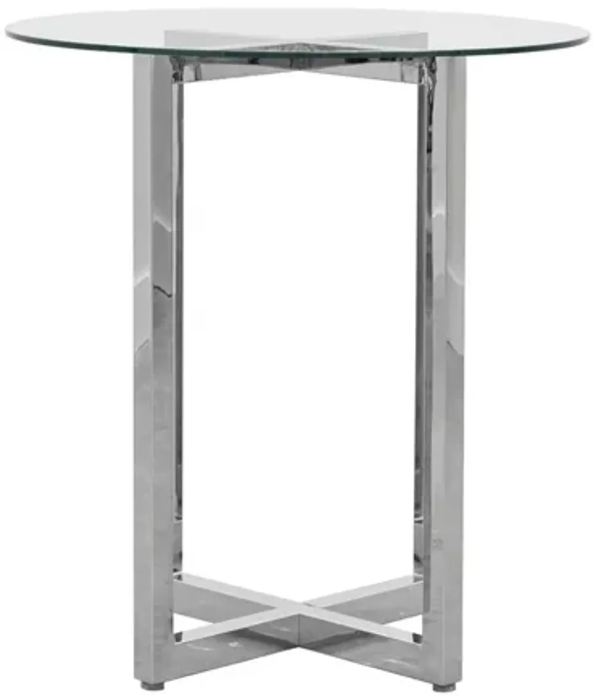 Amalfi Glass Bar Height Dining Table in Glass/Chrome by Bellanest