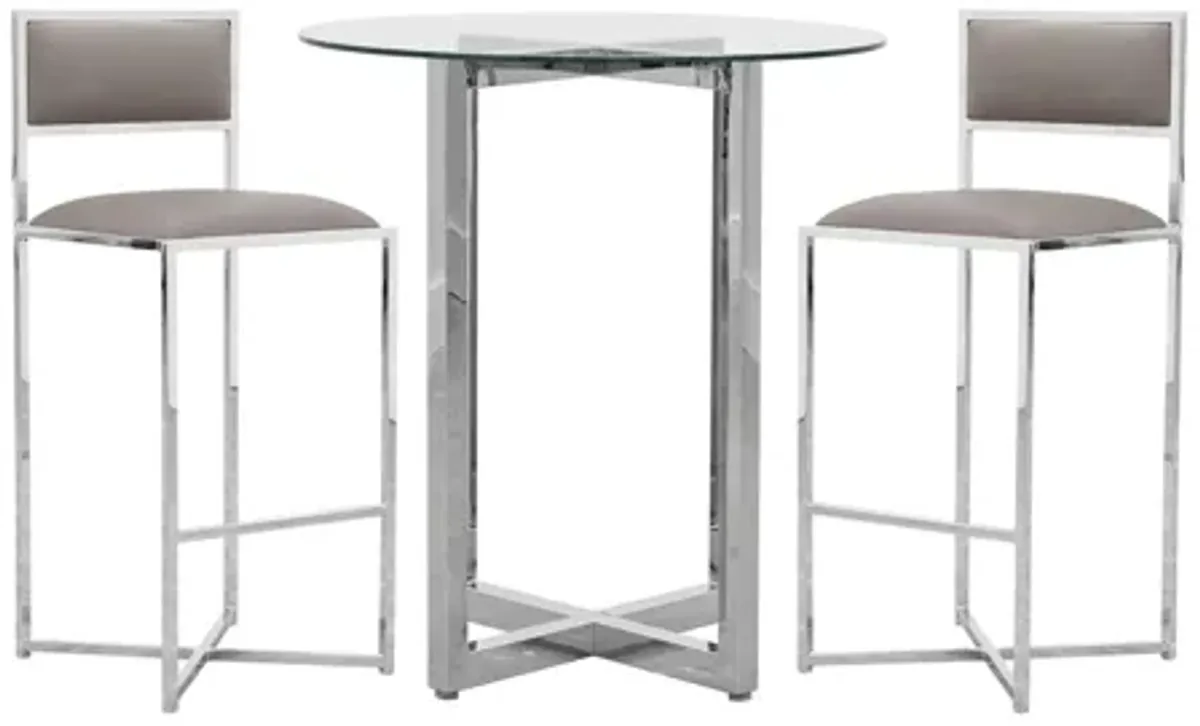 Amalfi Glass Bar Height Dining Table