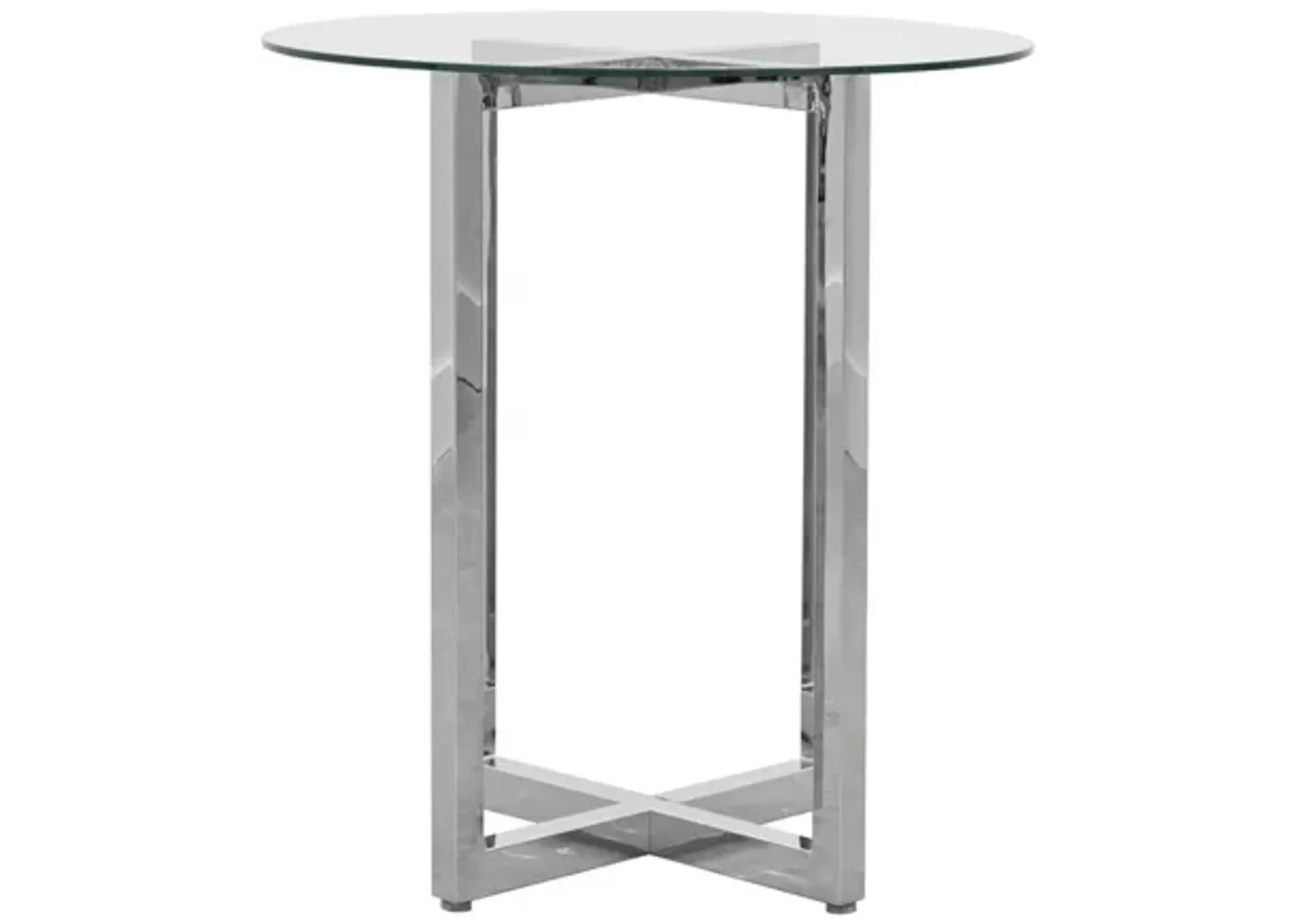 Amalfi Glass Bar Height Dining Table in Glass/Chrome by Bellanest