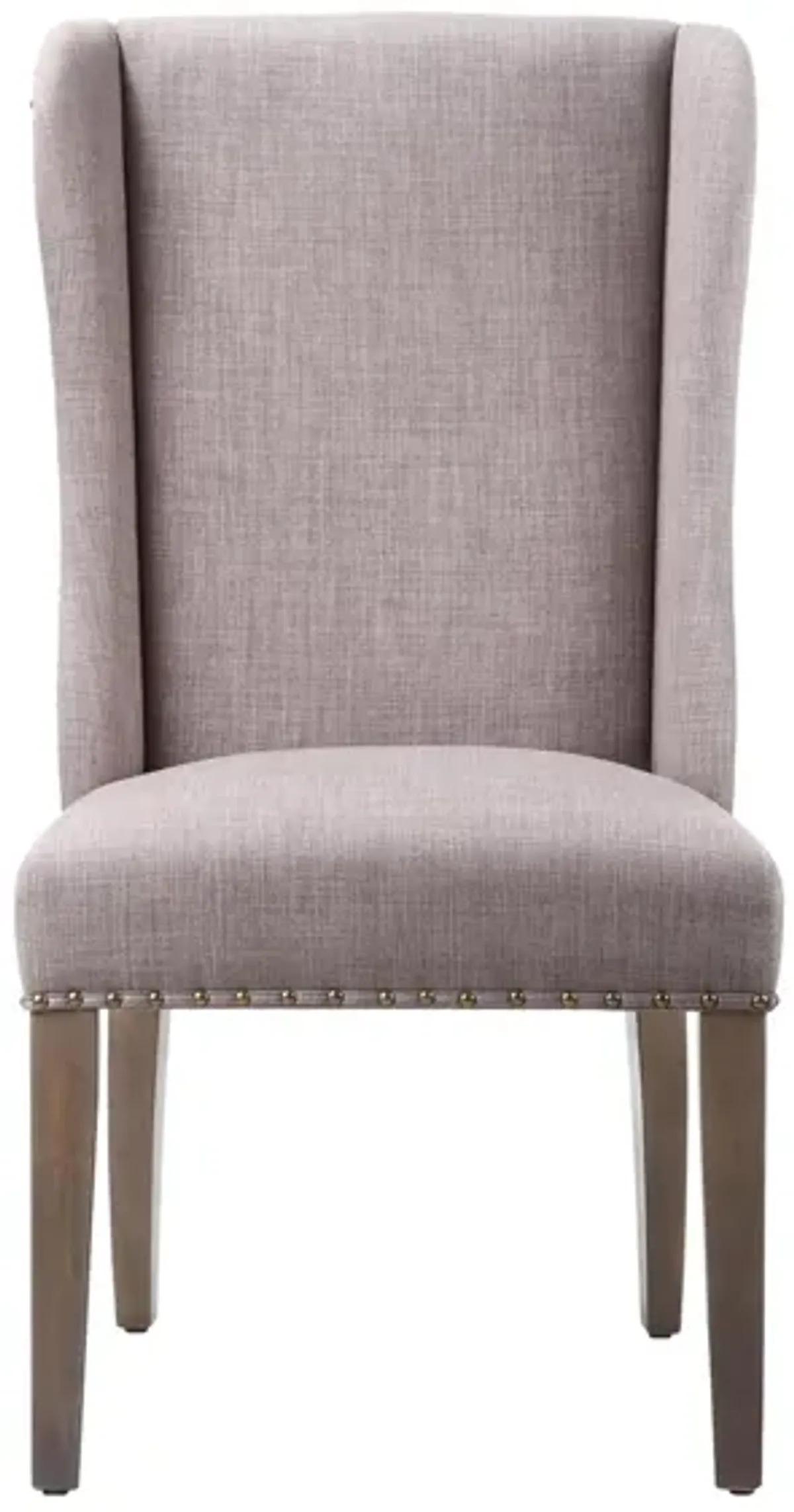 Crossroads Alex Upholstered Wingback Dining Chair (set of 2) in Dolphin Linen by Bellanest