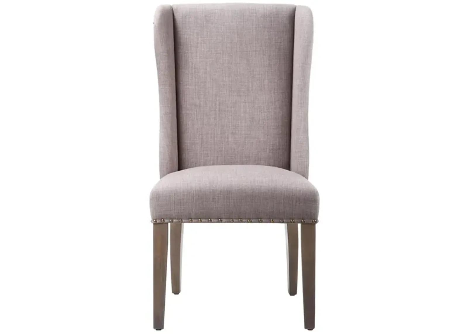 Crossroads Alex Upholstered Wingback Dining Chair (set of 2) in Dolphin Linen by Bellanest