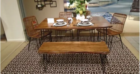 Nature's Live Edge Dining Table in Rich Brown by Jofran