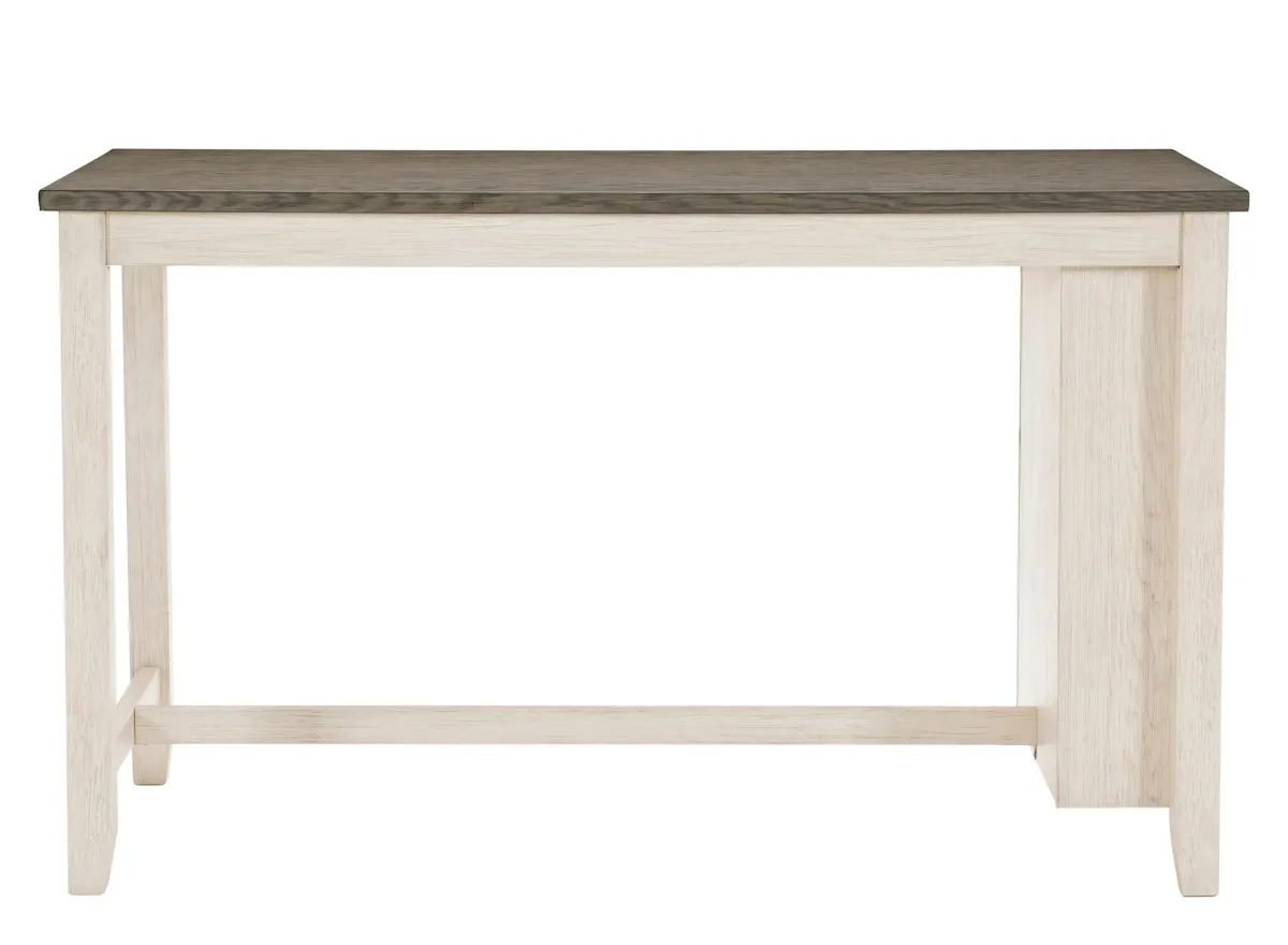 Napa Counter Height Dining Table in Antique White/Brown by Bellanest