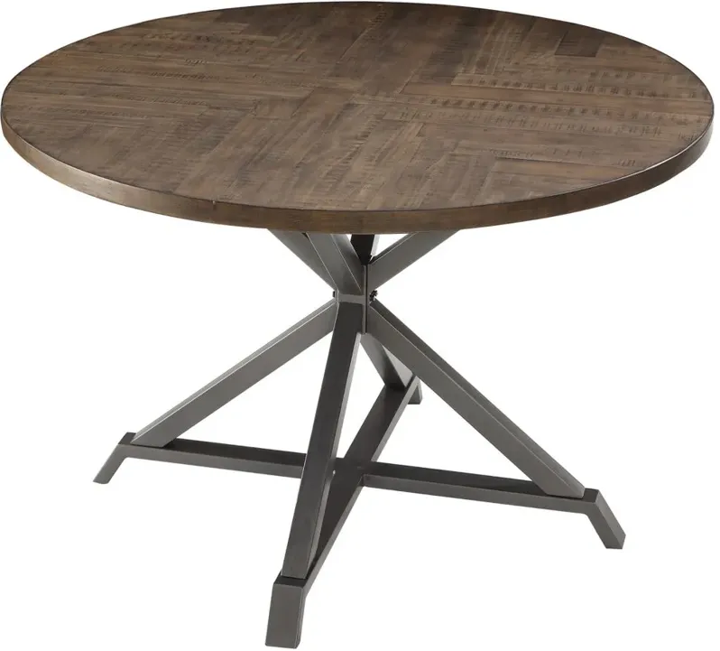 Crawford Round Dining Table in Light Oak by Homelegance