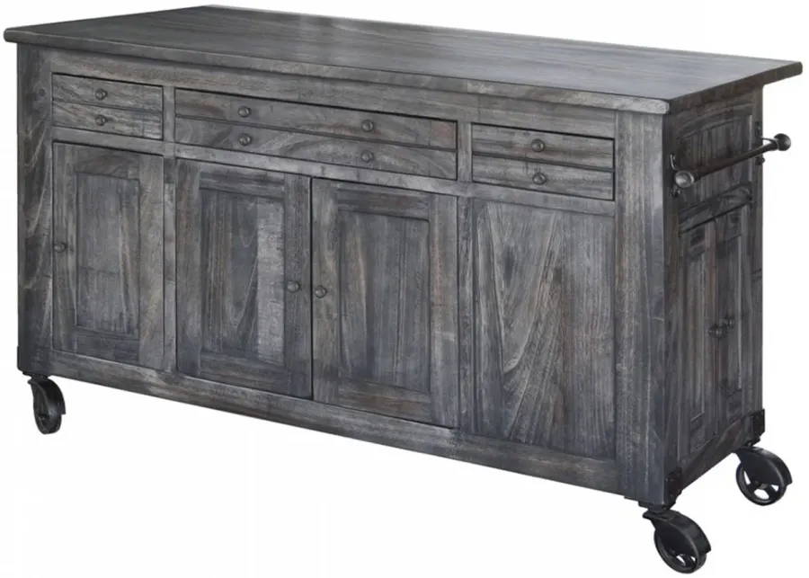 Moro Kitchen Island in Gray by International Furniture Direct