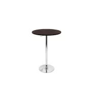 Spokane Adjustable-Height Bar Table in Brown by Lumisource