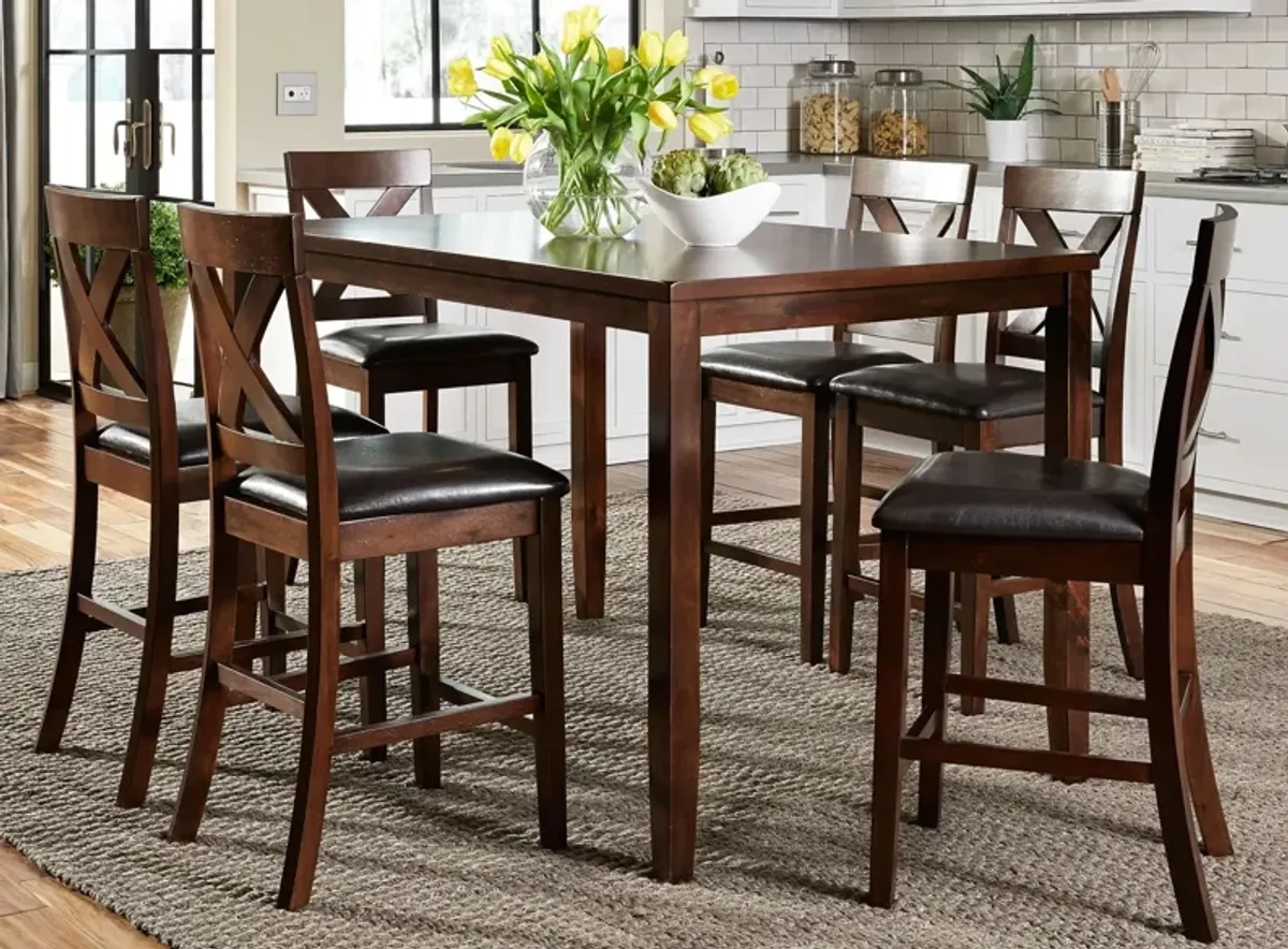 Thornton 7-pc.Counter Height Dining Set in Medium Brown by Liberty Furniture