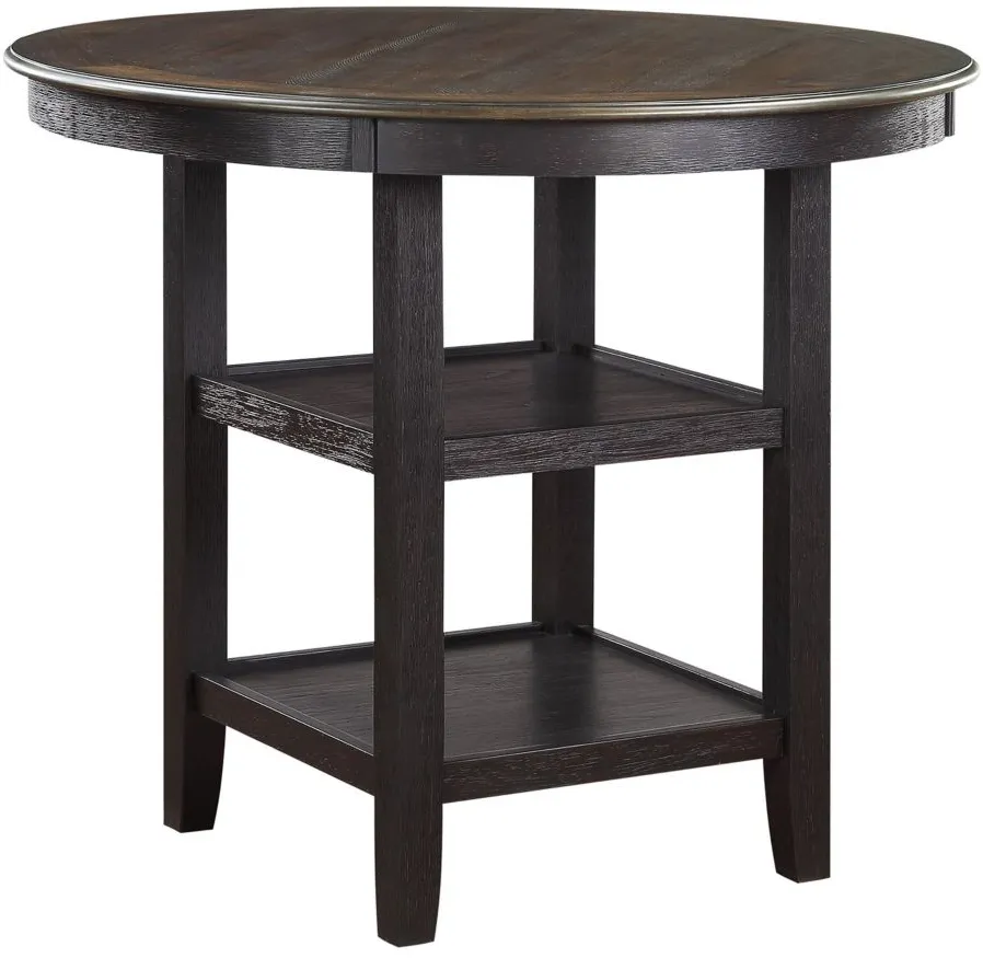 Arlana Counter-Height Dining Table in Brown and Black by Homelegance