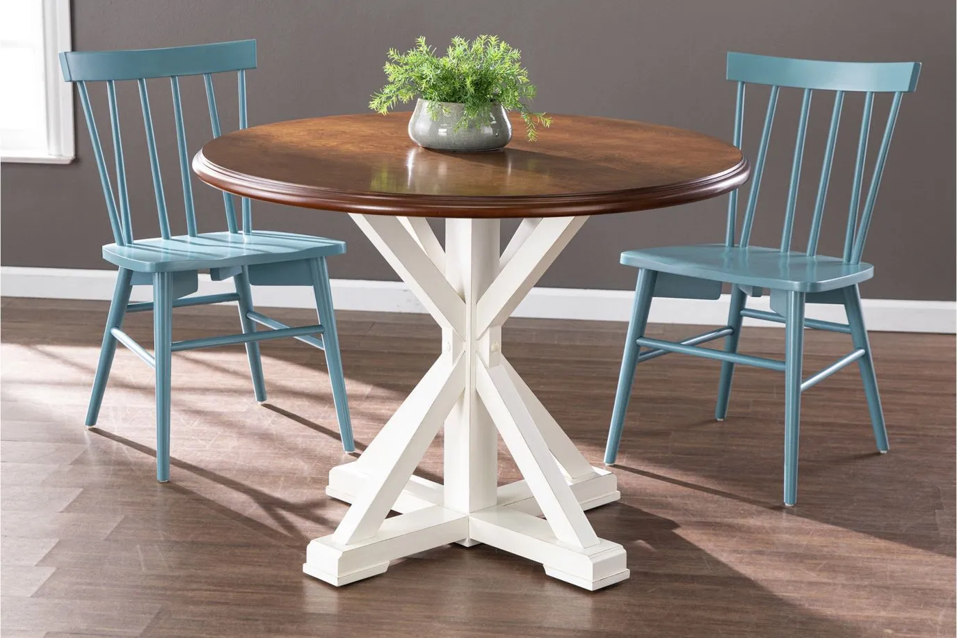 Gormley Farmhouse Dining Table in Off-White by SEI Furniture