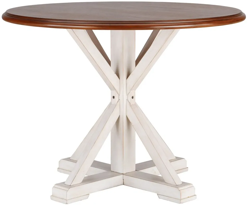 Gormley Farmhouse Dining Table in Off-White by SEI Furniture