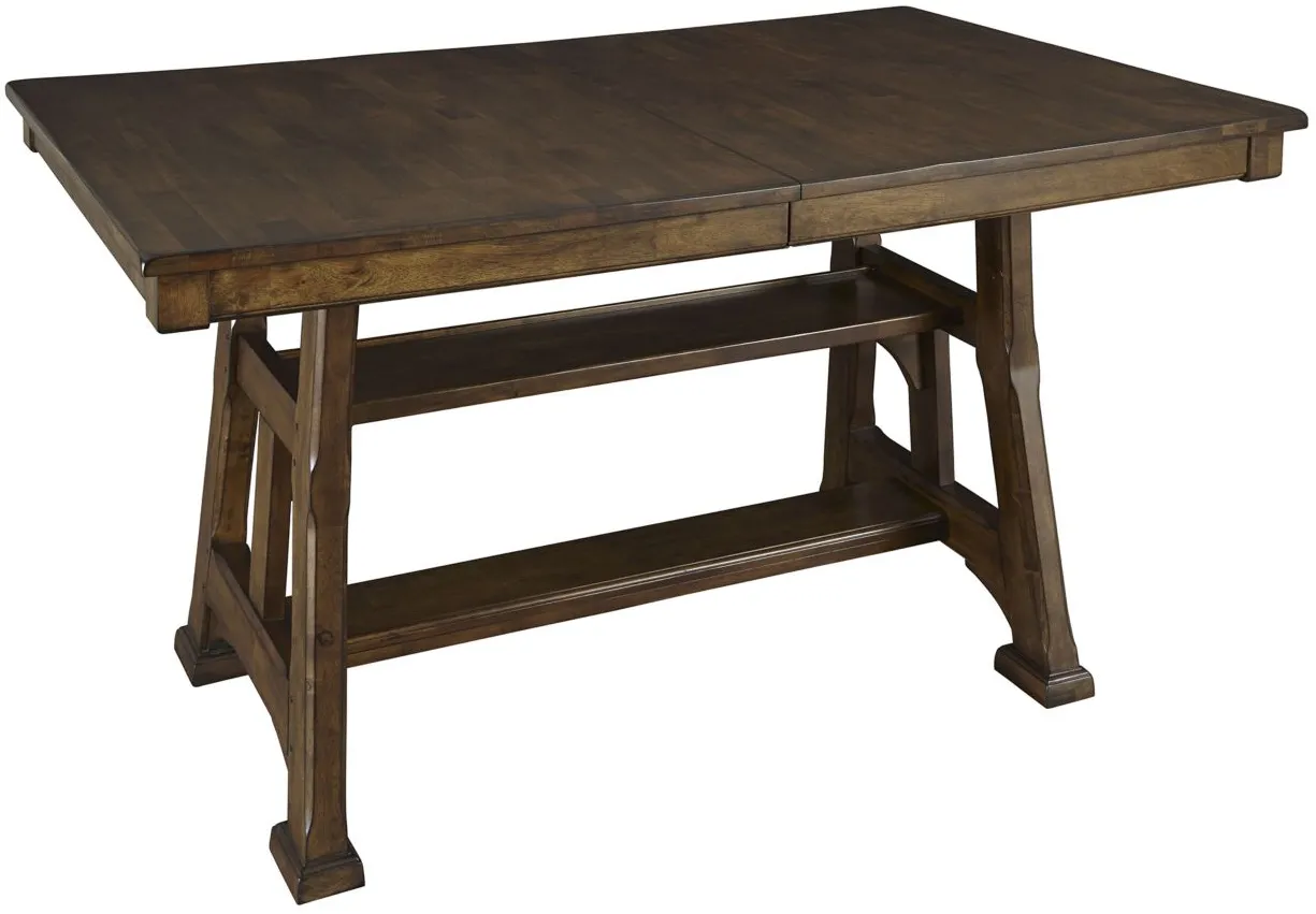 Ozark Counter-Height Dining Table w/ Leaf in Warm Pecan by A-America