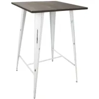 Oregon Bar Table in White by Lumisource