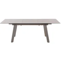 Eleanoir Dining Table in Beige and Silver by Chintaly Imports