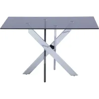 Guinevieve Dining Table in Silver by Chintaly Imports